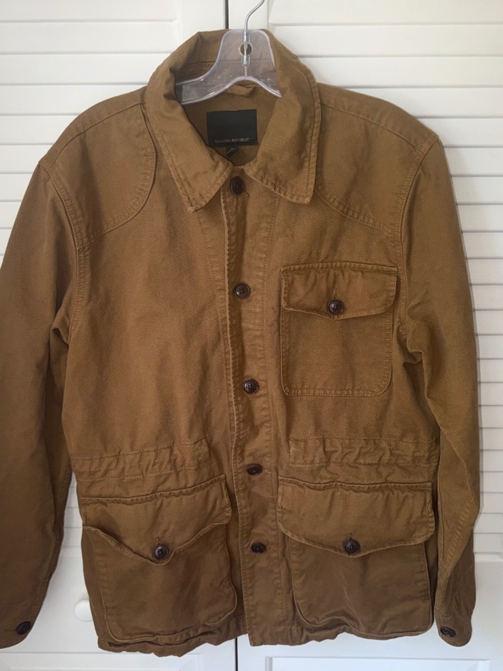 BANANA REPUBLIC MEN'S HORSE HAIR PIEDRA FIELD JACKET SZ Medium GARMENT DYED